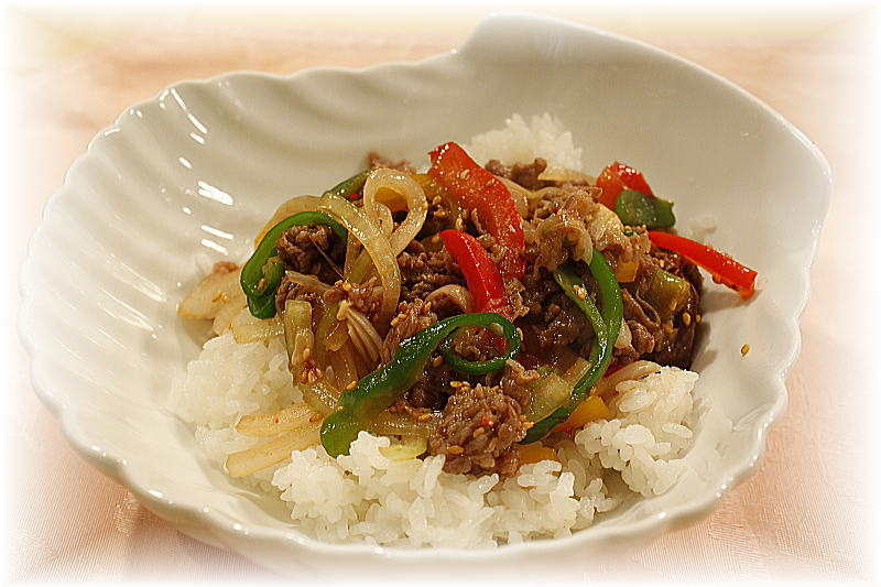 中華風牛丼